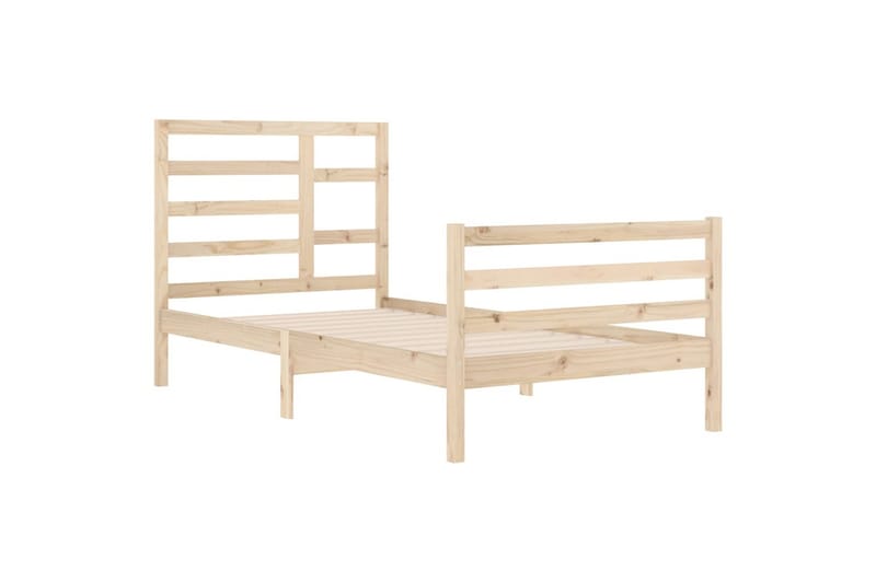 beBasic sengeramme 100x200 cm massivt træ - Brun - Møbler - Senge - Sengeramme & sengestel