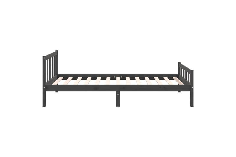 beBasic sengeramme 100x200 cm massivt træ grå - GrÃ¥ - Møbler - Senge - Sengeramme & sengestel