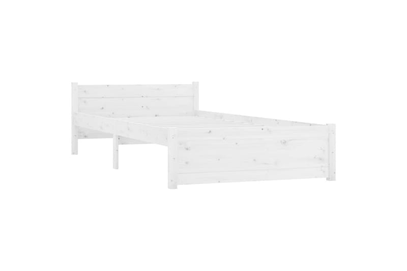 beBasic sengeramme 100x200 cm massivt træ hvid - Hvid - Møbler - Senge - Sengeramme & sengestel