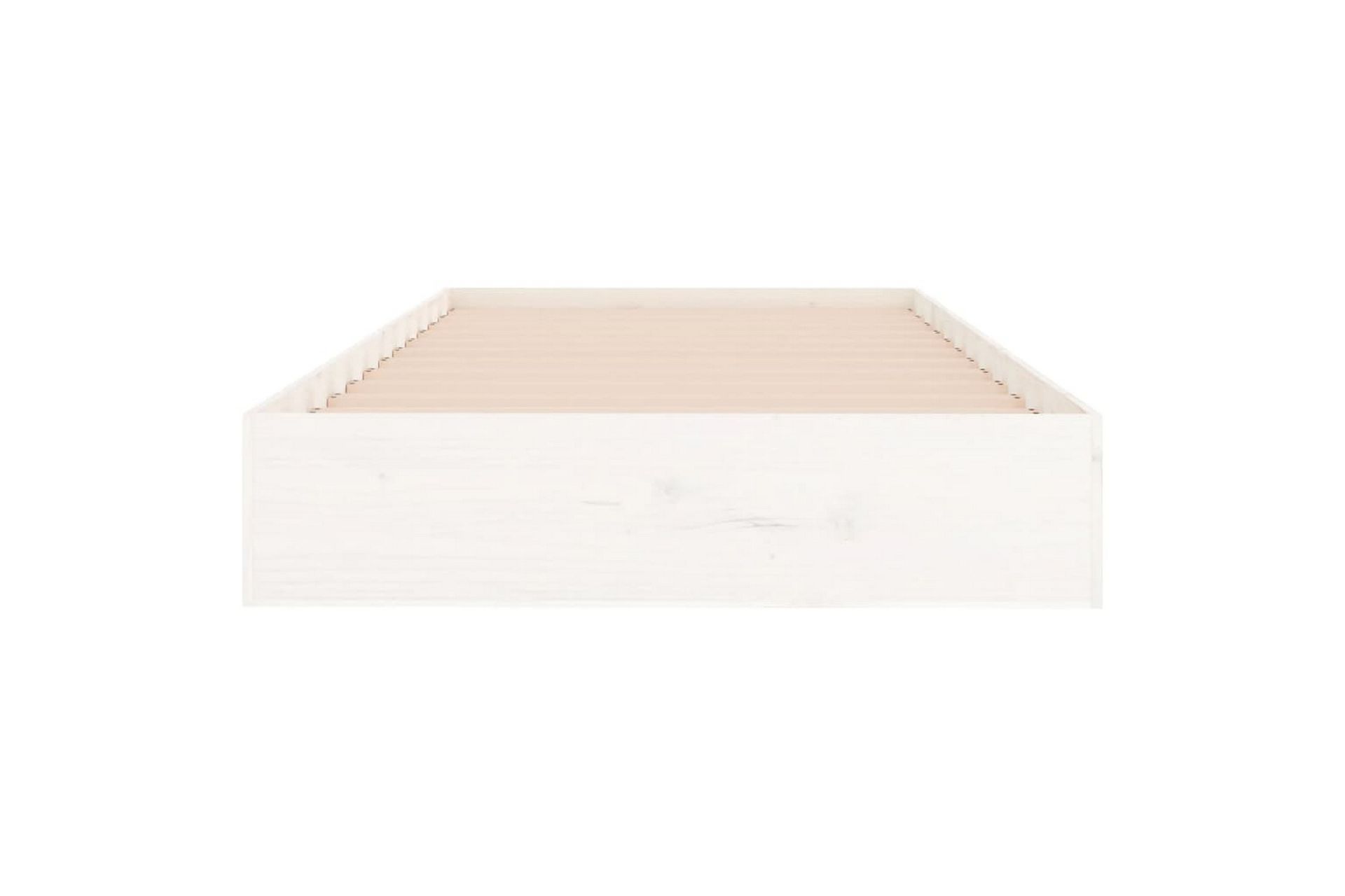 beBasic sengeramme 100x200 cm massivt træ hvid - Hvid - Møbler - Senge - Sengeramme & sengestel