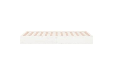 beBasic sengeramme 100x200 cm massivt træ hvid - Hvid - Møbler - Senge - Sengeramme & sengestel