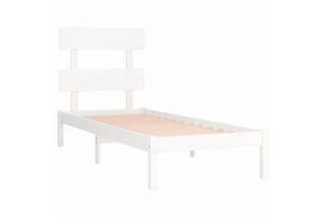beBasic sengeramme 100x200 cm massivt træ hvid - Hvid - Møbler - Senge - Sengeramme & sengestel