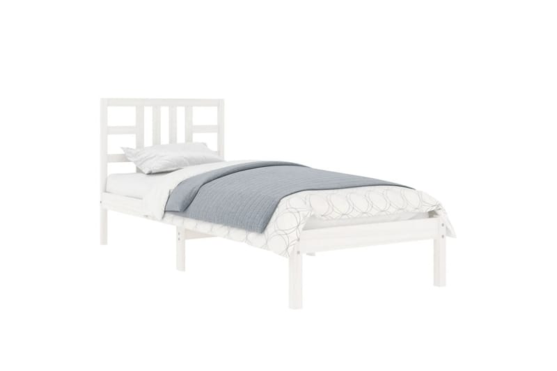 beBasic sengeramme 100x200 cm massivt træ hvid - Hvid - Møbler - Senge - Sengeramme & sengestel