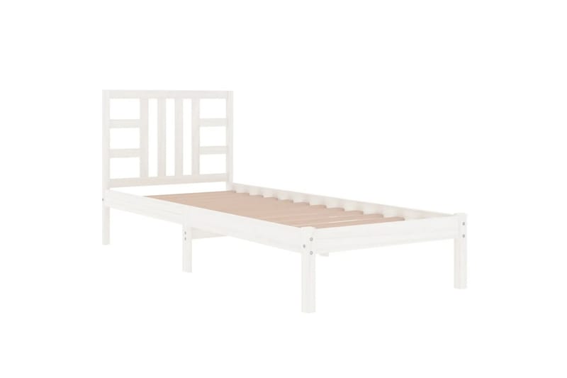 beBasic sengeramme 100x200 cm massivt træ hvid - Hvid - Møbler - Senge - Sengeramme & sengestel