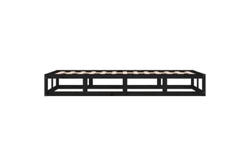 beBasic sengeramme 100x200 cm massivt træ sort - Sort - Møbler - Senge - Sengeramme & sengestel