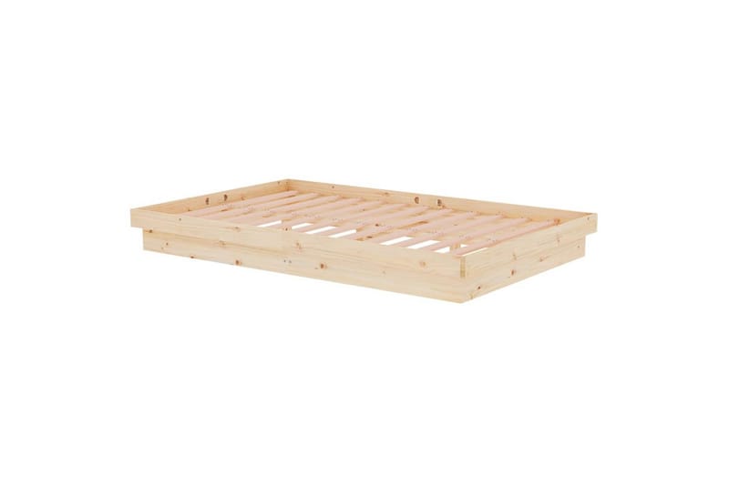 beBasic sengeramme 120x190 cm 4FT Small Double massivt træ - Brun - Møbler - Senge - Sengeramme & sengestel