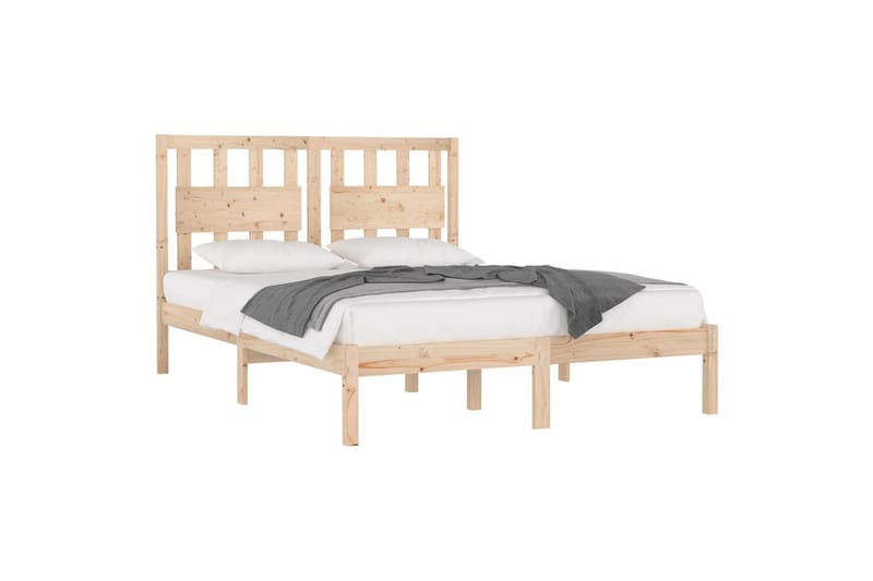 beBasic sengeramme 120x190 cm Small Double massivt fyrretræ - Brun - Sengeramme & sengestel