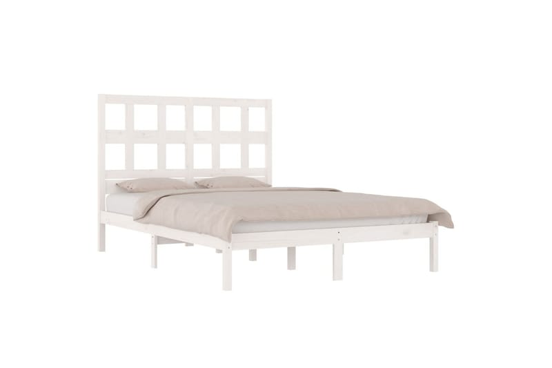 beBasic sengeramme 120x190 cm Small Double massivt fyrretræ hvid - Hvid - Møbler - Senge - Sengeramme & sengestel