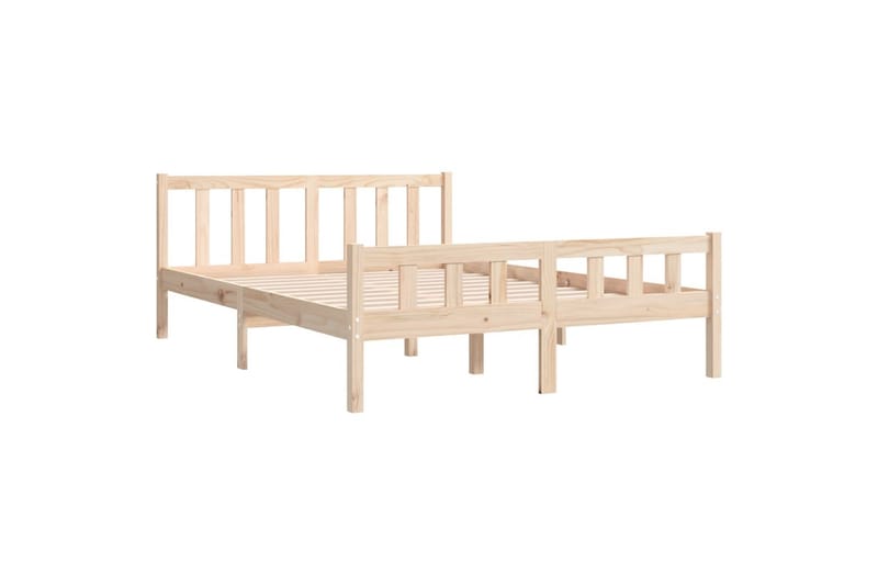 beBasic sengeramme 120x190 cm Small Double massivt træ - Brun - Møbler - Senge - Sengeramme & sengestel