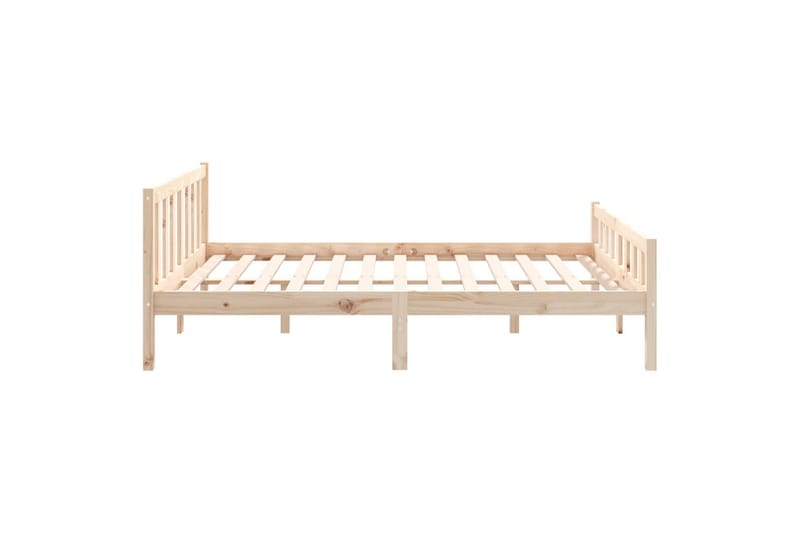 beBasic sengeramme 120x190 cm Small Double massivt træ - Brun - Møbler - Senge - Sengeramme & sengestel
