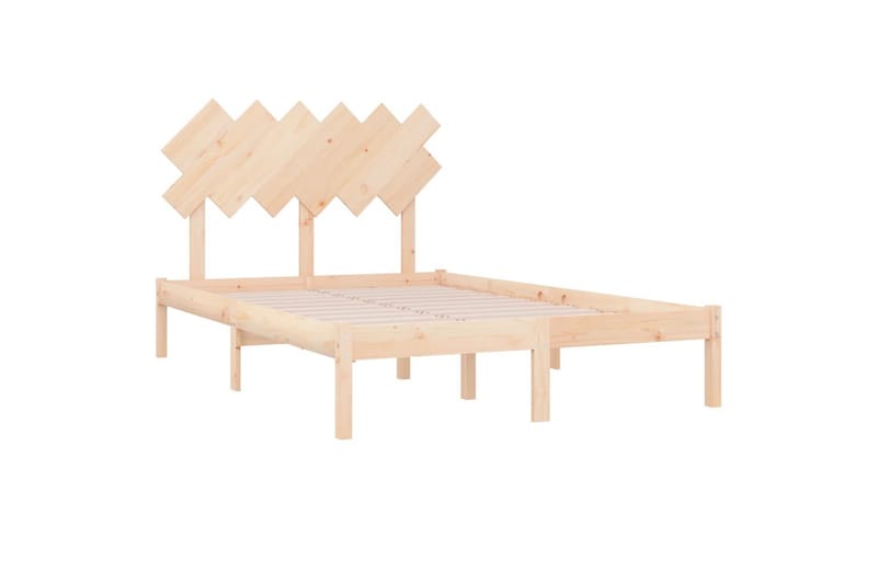 beBasic sengeramme 120x190 cm Small Double massivt træ - Brun - Møbler - Senge - Sengeramme & sengestel