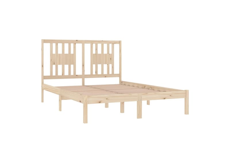 beBasic sengeramme 120x190 cm Small Double massivt træ - Brun - Møbler - Senge - Sengeramme & sengestel