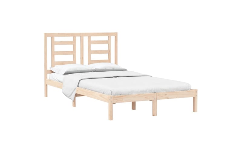 beBasic sengeramme 120x190 cm Small Double massivt træ - Brun - Møbler - Senge - Sengeramme & sengestel