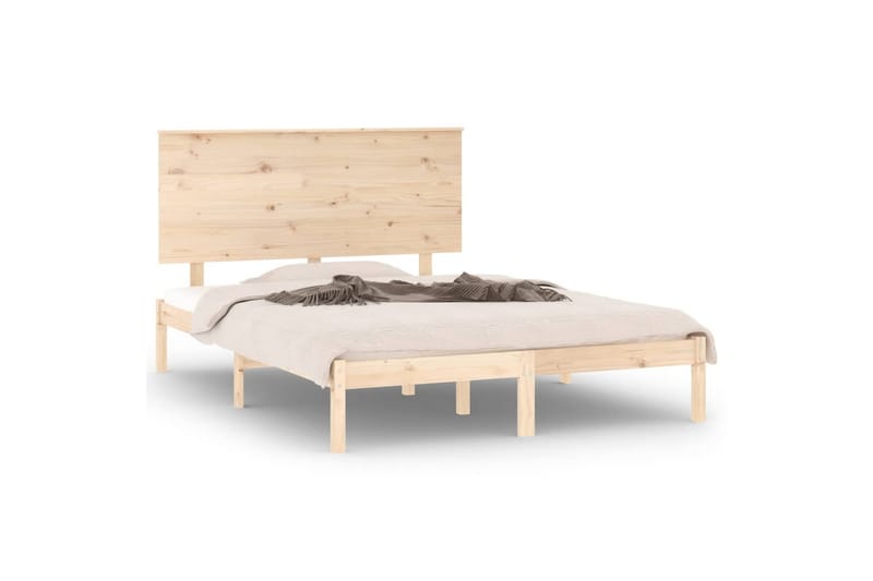 beBasic sengeramme 120x190 cm Small Double massivt træ - Brun - Sengeramme & sengestel