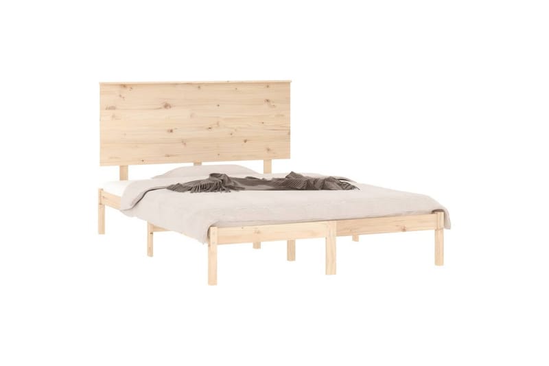 beBasic sengeramme 120x190 cm Small Double massivt træ - Brun - Sengeramme & sengestel