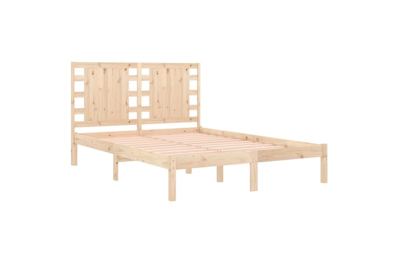 beBasic sengeramme 120x190 cm Small Double massivt træ - Brun - Møbler - Senge - Sengeramme & sengestel
