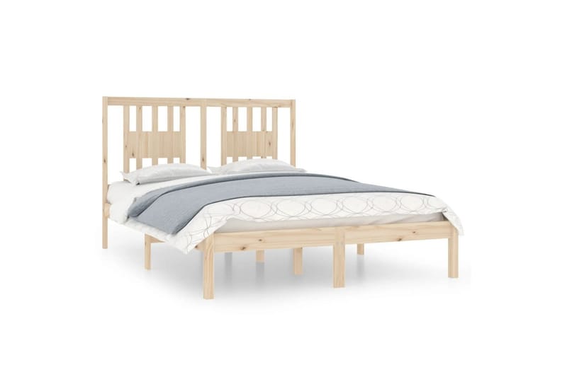 beBasic sengeramme 120x190 cm Small Double massivt træ - Brun - Møbler - Senge - Sengeramme & sengestel