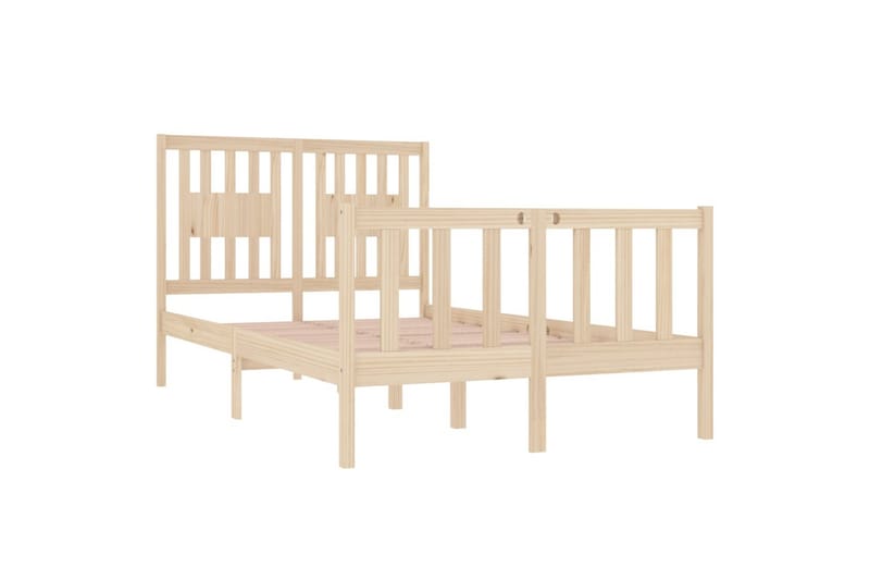 beBasic sengeramme 120x190 cm Small Double massivt træ - Brun - Møbler - Senge - Sengeramme & sengestel