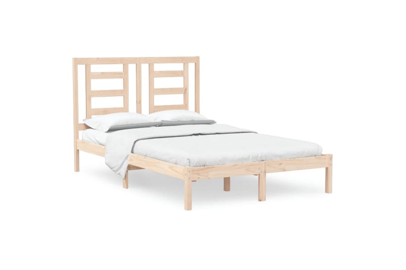 beBasic sengeramme 120x190 cm Small Double massivt træ - Brun - Møbler - Senge - Sengeramme & sengestel