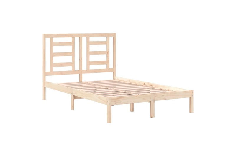 beBasic sengeramme 120x190 cm Small Double massivt træ - Brun - Møbler - Senge - Sengeramme & sengestel