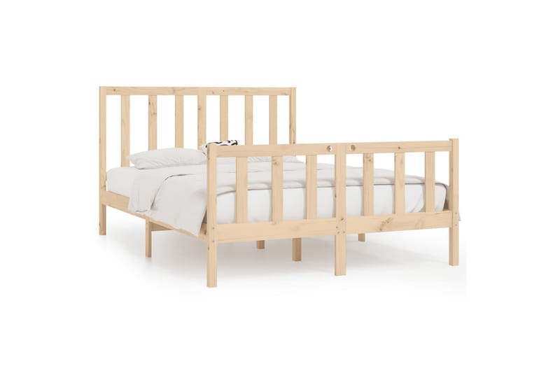 beBasic sengeramme 120x190 cm Small Double massivt træ - Brun - Møbler - Senge - Sengeramme & sengestel