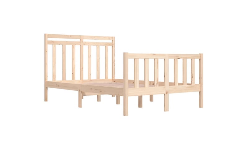 beBasic sengeramme 120x190 cm Small Double massivt træ - Brun - Møbler - Senge - Sengeramme & sengestel