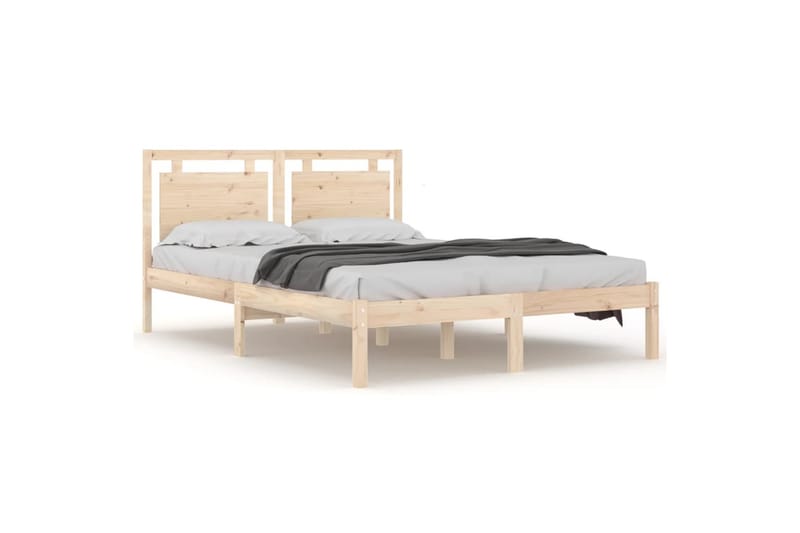 beBasic sengeramme 120x190 cm Small Double massivt træ - Brun - Sengeramme & sengestel