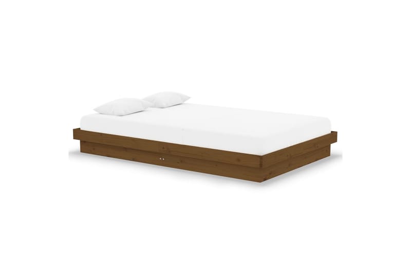 beBasic sengeramme 120x190 cm Small Double massivt træ gyldenbrun - Brun - Møbler - Senge - Sengeramme & sengestel