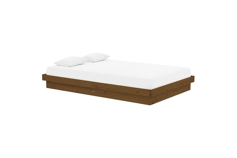 beBasic sengeramme 120x190 cm Small Double massivt træ gyldenbrun - Brun - Møbler - Senge - Sengeramme & sengestel