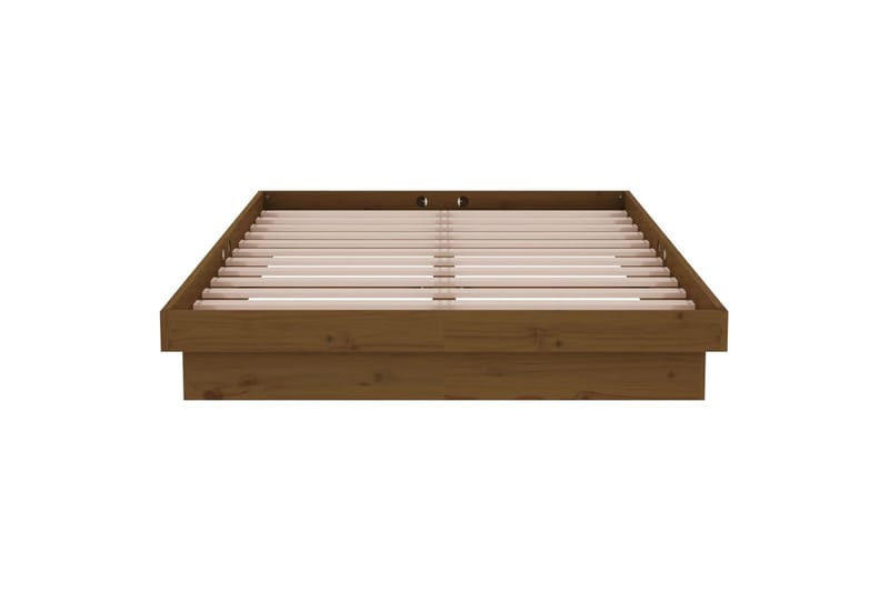 beBasic sengeramme 120x190 cm Small Double massivt træ gyldenbrun - Brun - Møbler - Senge - Sengeramme & sengestel