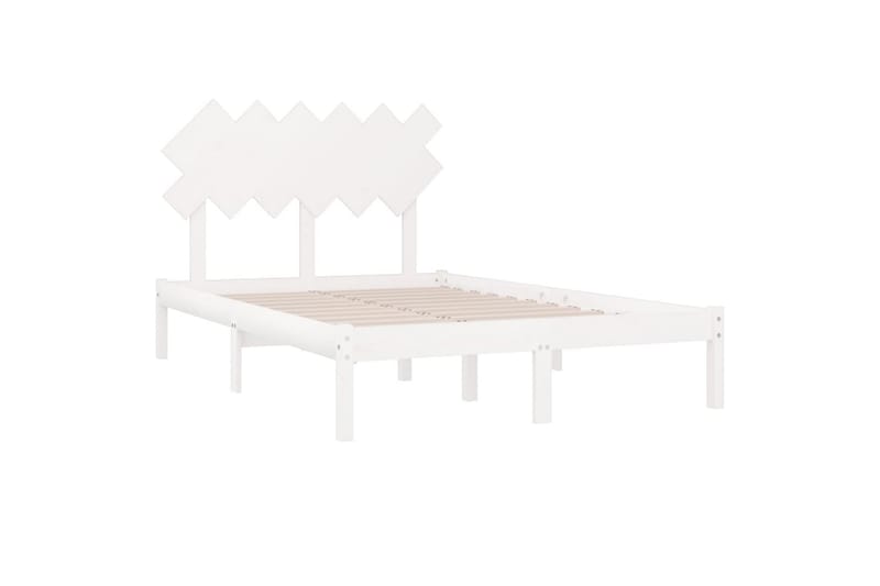 beBasic sengeramme 120x190 cm Small Double massivt træ hvid - Hvid - Møbler - Senge - Sengeramme & sengestel