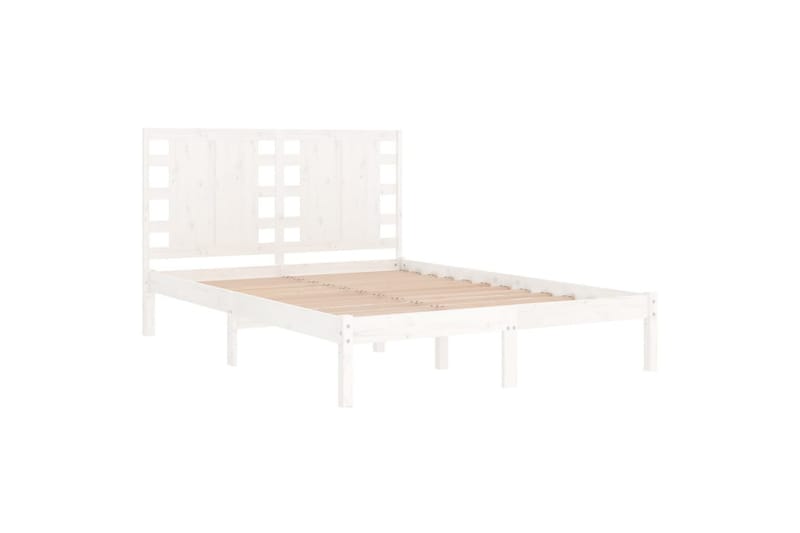beBasic sengeramme 120x190 cm Small Double massivt træ hvid - Hvid - Møbler - Senge - Sengeramme & sengestel