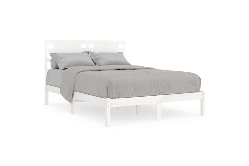 beBasic sengeramme 120x190 cm Small Double massivt træ hvid - Hvid - Møbler - Senge - Sengeramme & sengestel