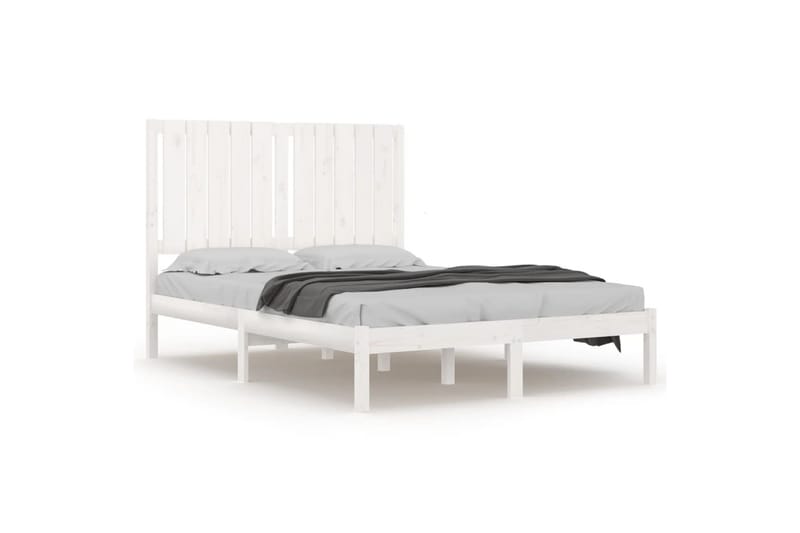 beBasic sengeramme 120x190 cm Small Double massivt træ hvid - Hvid - Møbler - Senge - Sengeramme & sengestel