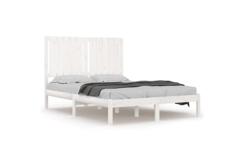 beBasic sengeramme 120x190 cm Small Double massivt træ hvid - Hvid - Sengeramme & sengestel