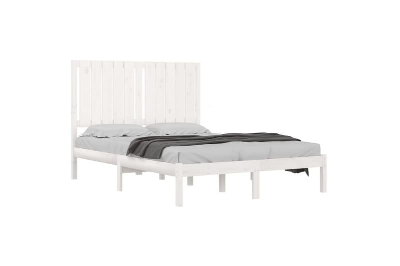 beBasic sengeramme 120x190 cm Small Double massivt træ hvid - Hvid - Møbler - Senge - Sengeramme & sengestel