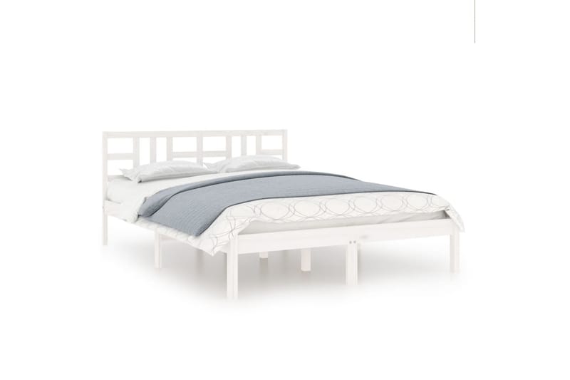 beBasic sengeramme 120x190 cm Small Double massivt træ hvid - Hvid - Møbler - Senge - Sengeramme & sengestel