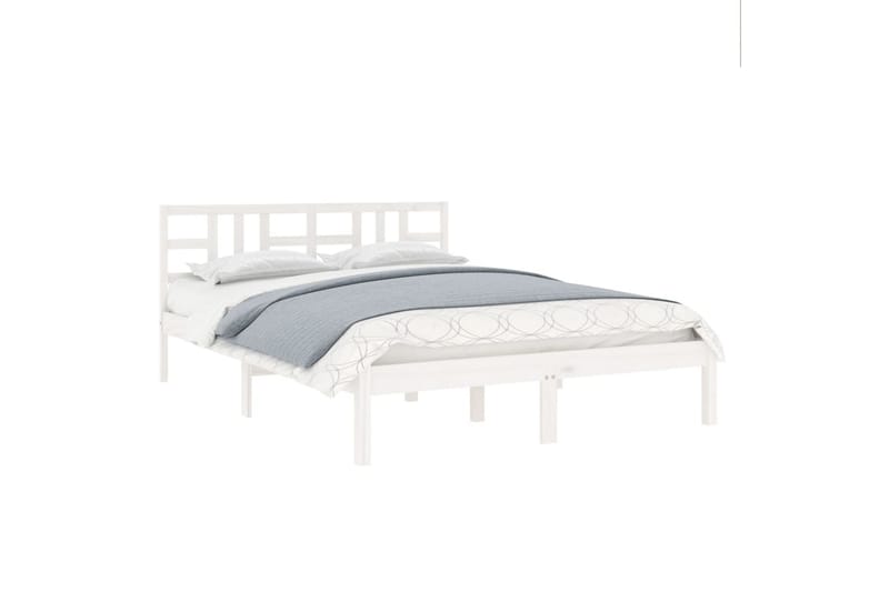beBasic sengeramme 120x190 cm Small Double massivt træ hvid - Hvid - Møbler - Senge - Sengeramme & sengestel