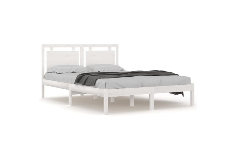 beBasic sengeramme 120x190 cm Small Double massivt træ hvid - Hvid - Møbler - Senge - Sengeramme & sengestel