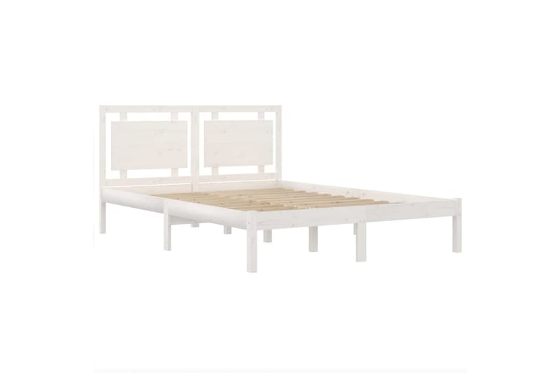 beBasic sengeramme 120x190 cm Small Double massivt træ hvid - Hvid - Møbler - Senge - Sengeramme & sengestel