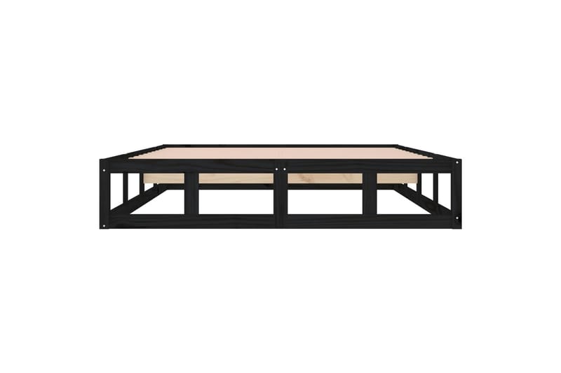 beBasic sengeramme 120x190 cm Small Double massivt træ sort - Sort - Møbler - Senge - Sengeramme & sengestel