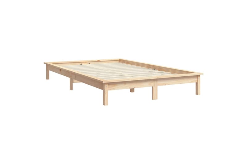 beBasic sengeramme 120x200 cm massivt fyrretræ - Brun - Møbler - Senge - Sengeramme & sengestel