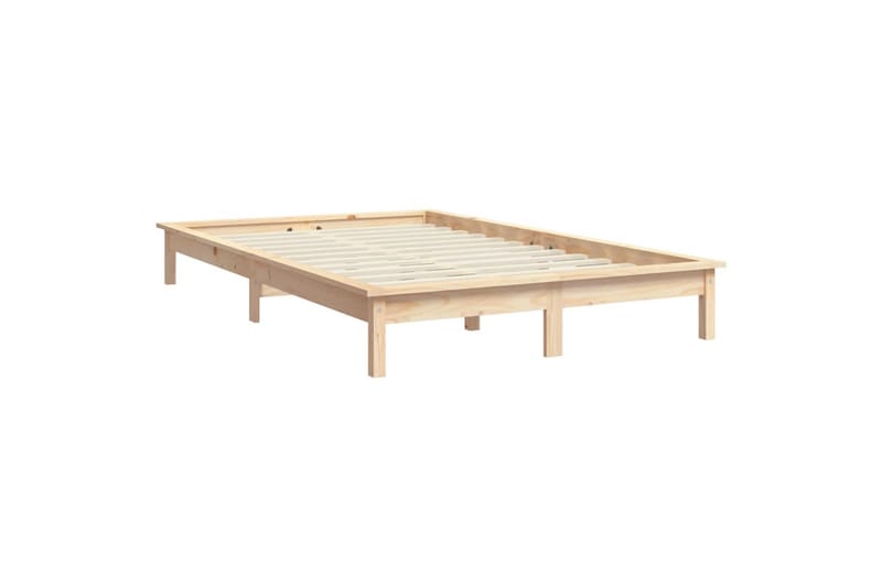 beBasic sengeramme 120x200 cm massivt fyrretræ - Brun - Sengeramme & sengestel