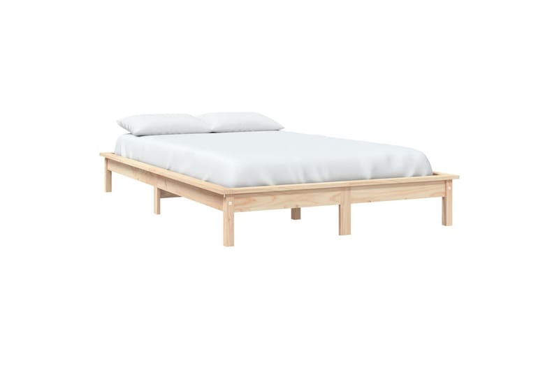 beBasic sengeramme 120x200 cm massivt fyrretræ - Brun - Møbler - Senge - Sengeramme & sengestel