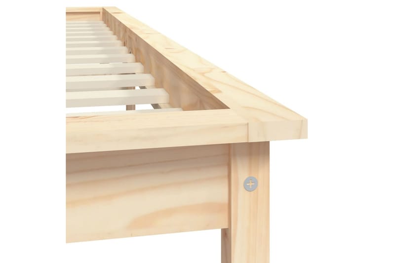 beBasic sengeramme 120x200 cm massivt fyrretræ - Brun - Møbler - Senge - Sengeramme & sengestel