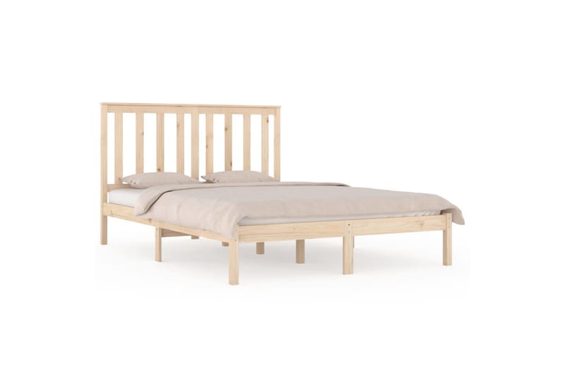 beBasic sengeramme 120x200 cm massivt fyrretræ - Brun - Møbler - Senge - Sengeramme & sengestel