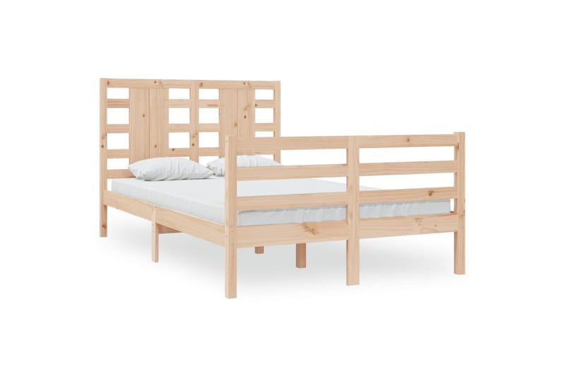 beBasic sengeramme 120x200 cm massivt fyrretræ - Brun - Møbler - Senge - Sengeramme & sengestel