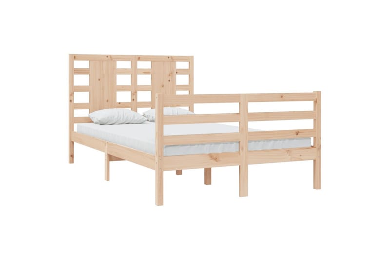 beBasic sengeramme 120x200 cm massivt fyrretræ - Brun - Møbler - Senge - Sengeramme & sengestel