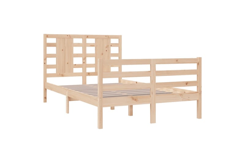 beBasic sengeramme 120x200 cm massivt fyrretræ - Brun - Møbler - Senge - Sengeramme & sengestel