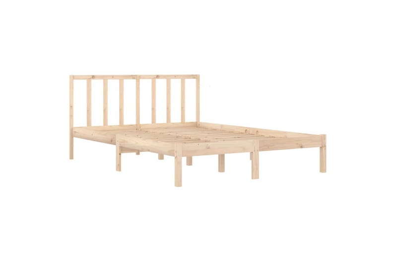 beBasic sengeramme 120x200 cm massivt fyrretræ - Brun - Møbler - Senge - Sengeramme & sengestel